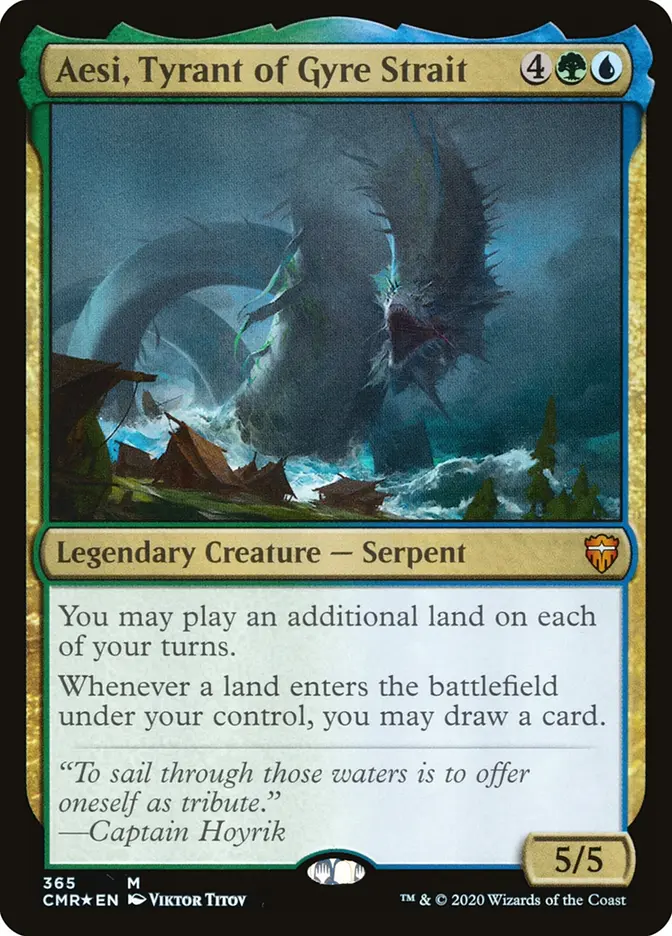 Aesi, Tyrant of Gyre Strait (CMR-M-FOIL) Damaged