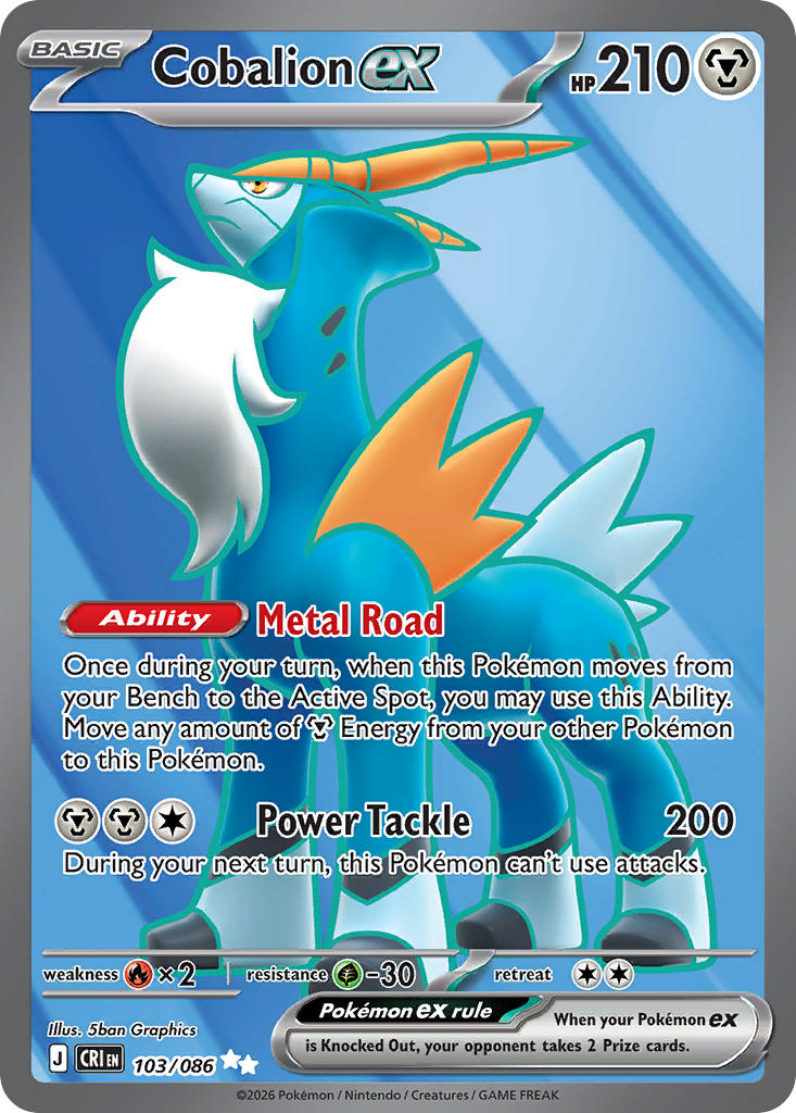 Cobalion ex - 103/086 (CRI) Ultra Rare