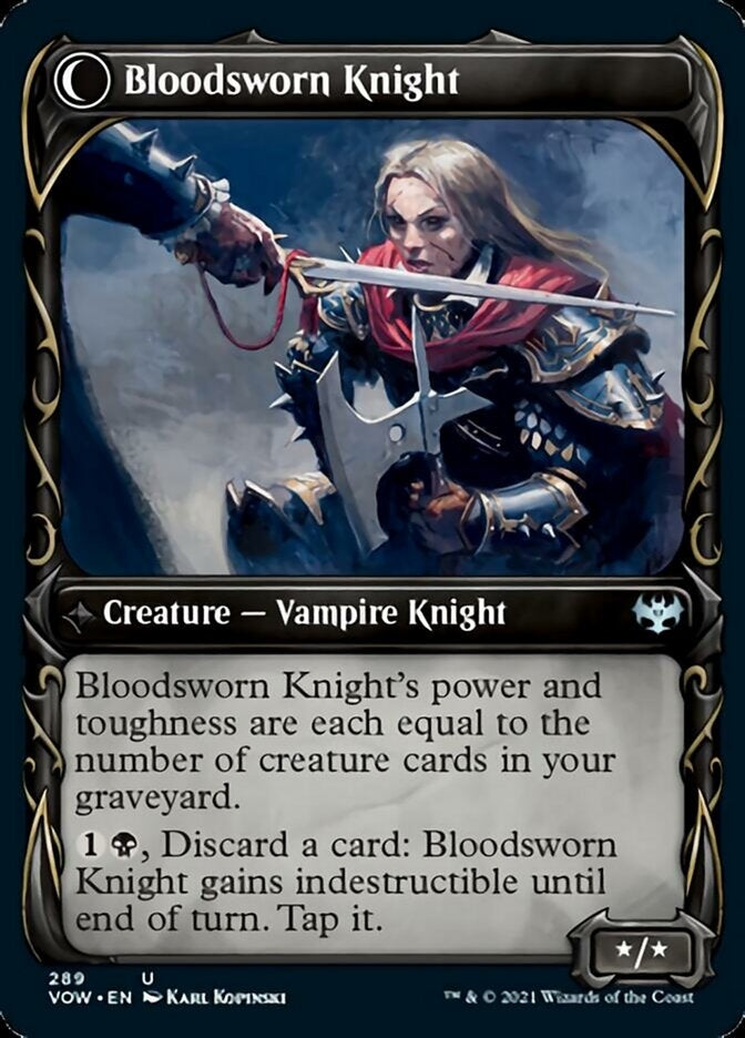 Bloodsworn Squire // Bloodsworn Knight [#289 Showcase] (VOW-U)