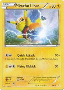 Pikachu Libre - 14/30 (TK9P) Common - Light Play