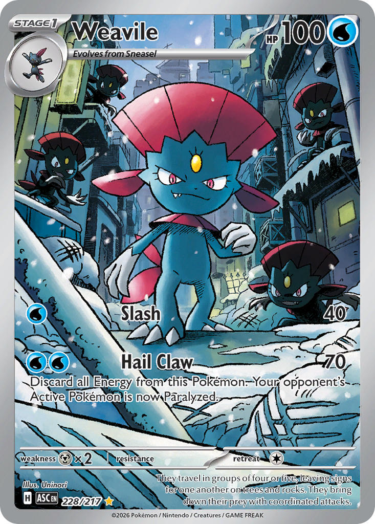 Weavile - 228/217 (ASC) Illustration Rare