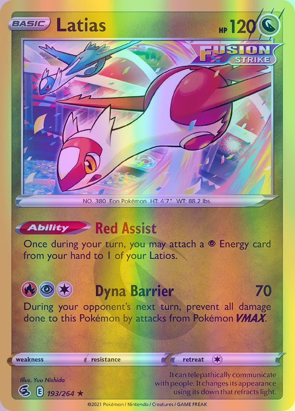 Latias - 193/264 (SWSH08) Rare - Near Mint Reverse Holofoil