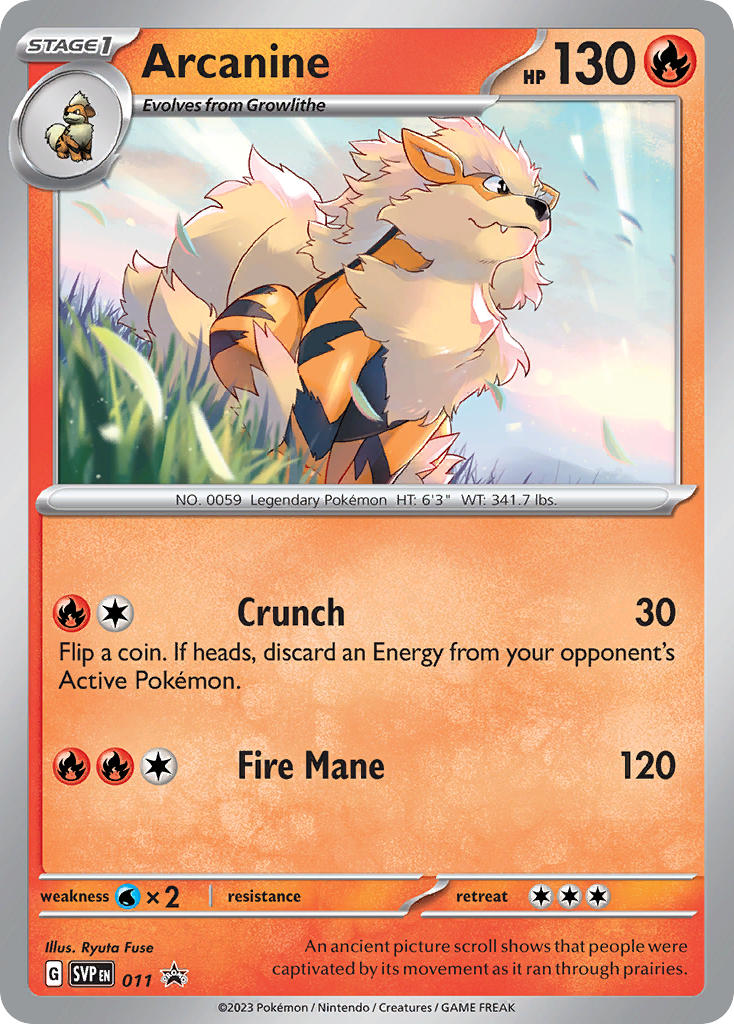 Arcanine - 11 (SVP) Promo - Near Mint Holofoil