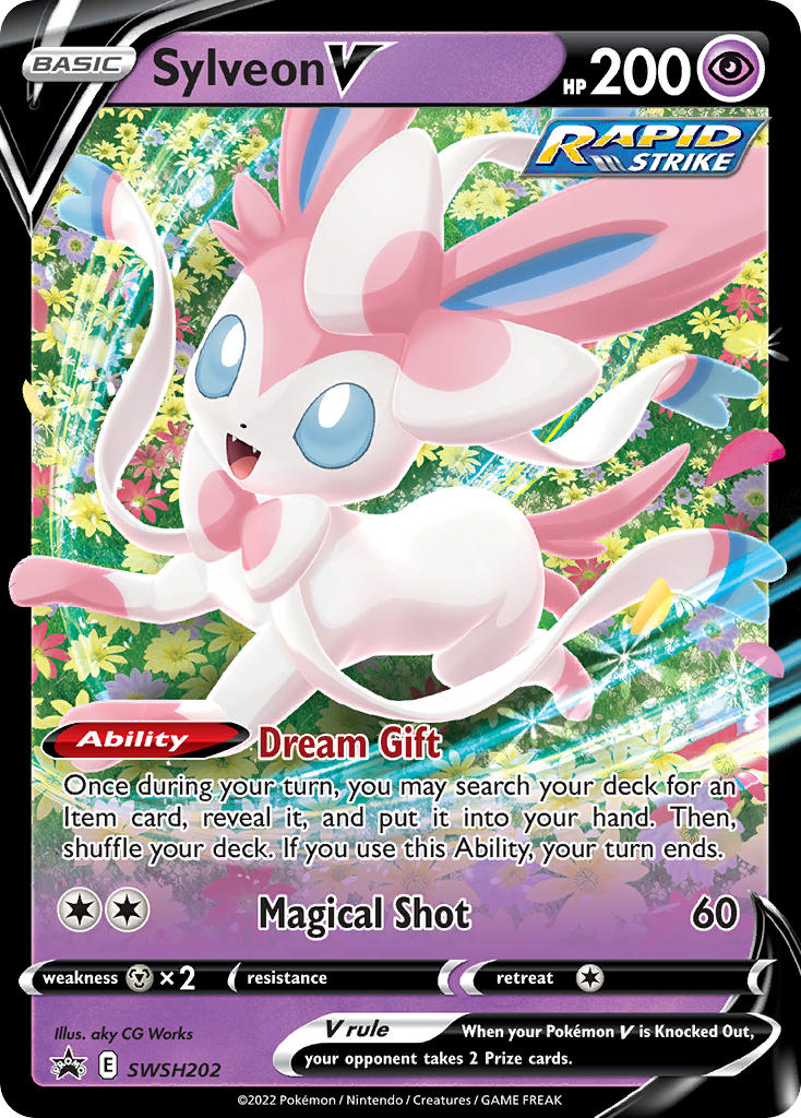 Sylveon V - SWSH202 (SWSH:PR) Promo - Near Mint Holofoil