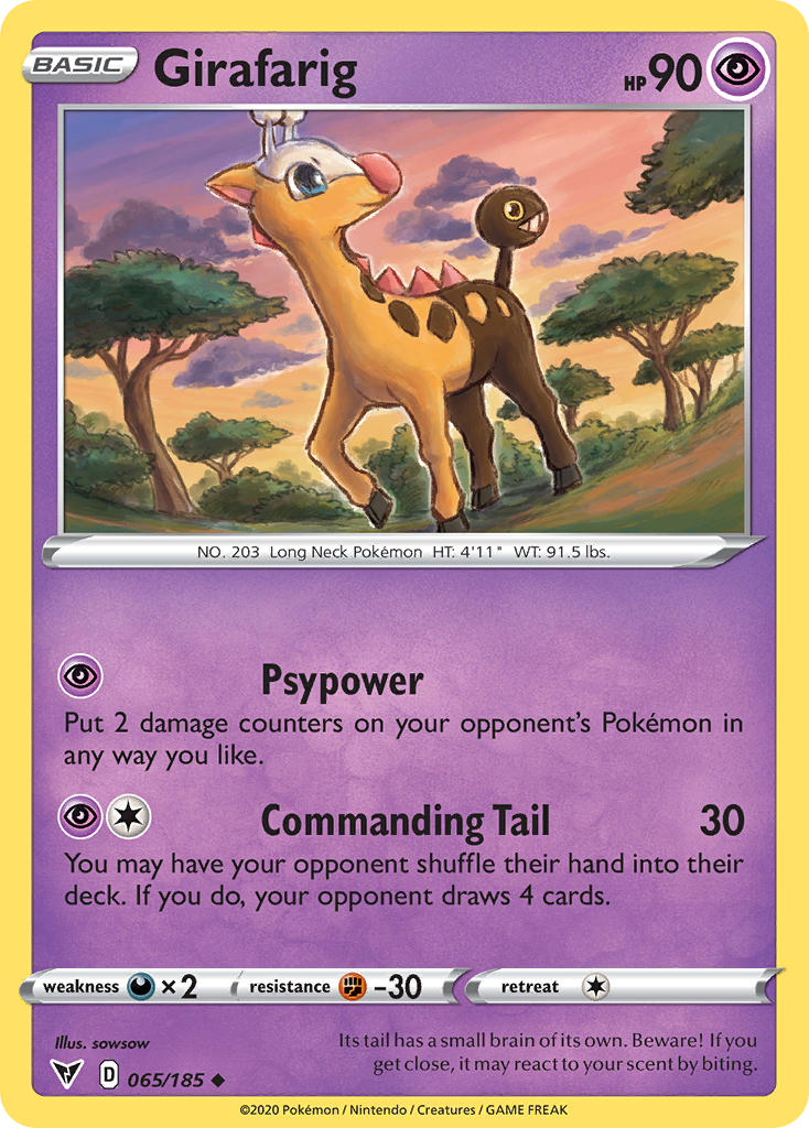 Girafarig - 065/185 (SWSH04) Uncommon - Near Mint