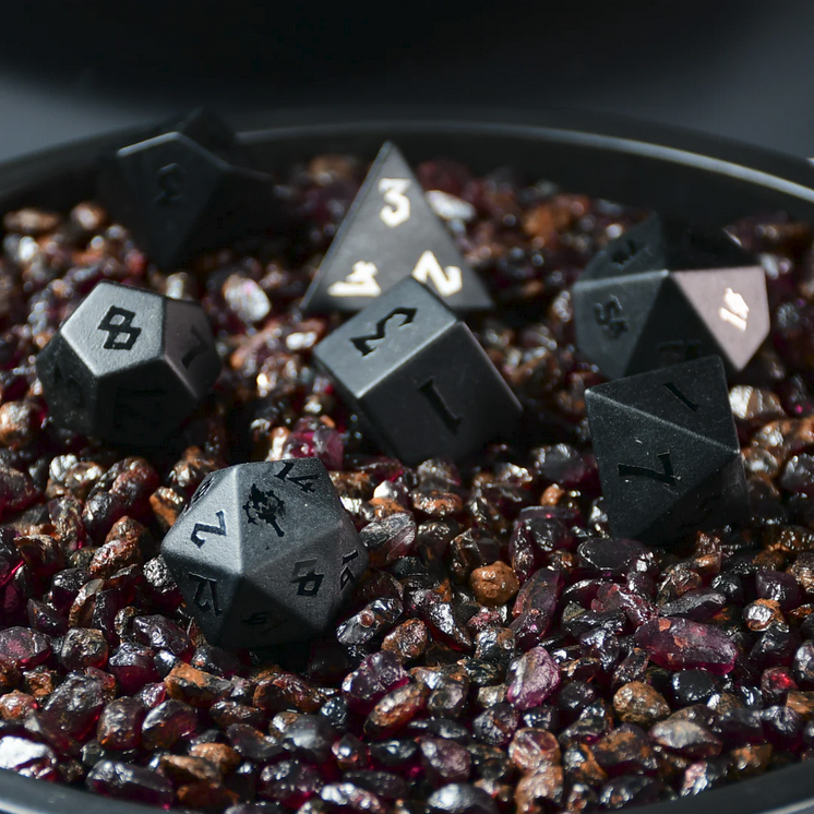 Darkest Dungeon Obsidian Dice Set w/ Leather Case