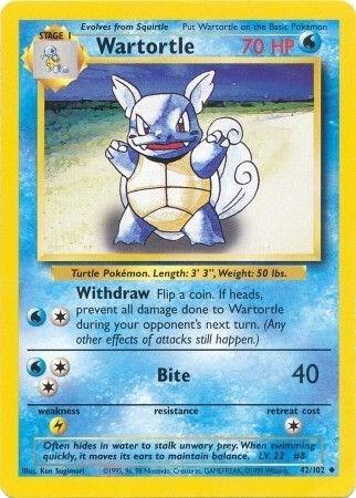 Wartortle - 042/102 (BS) Uncommon - Near Mint