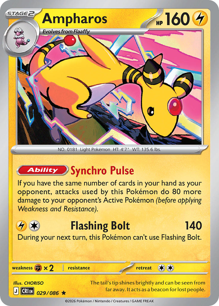 Ampharos - 029/086 (CRI) Rare