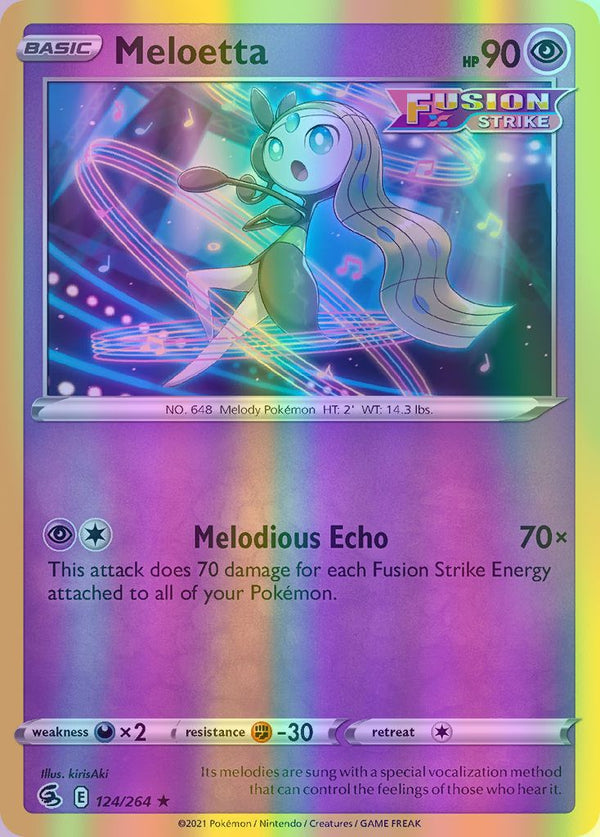 Meloetta - 124/264 (SWSH08) Rare - Near Mint Reverse Holofoil