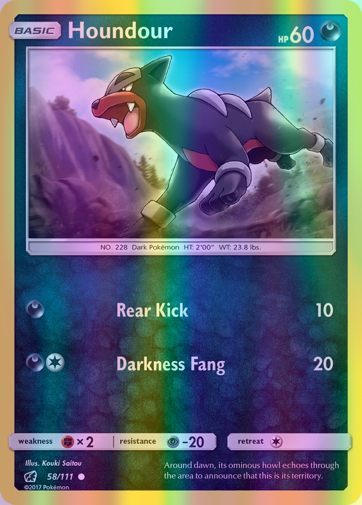 Houndour - 058/111 (CIN) Common - Near Mint Reverse Holofoil