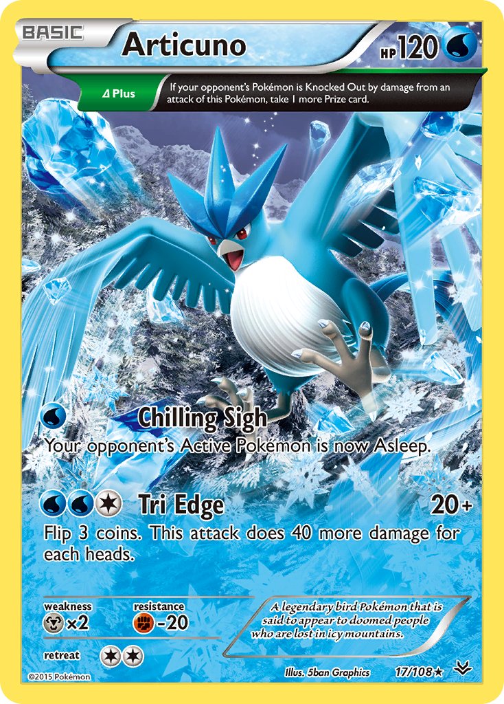 Articuno (Delta) - 017/108 (ROS) Rare - Near Mint