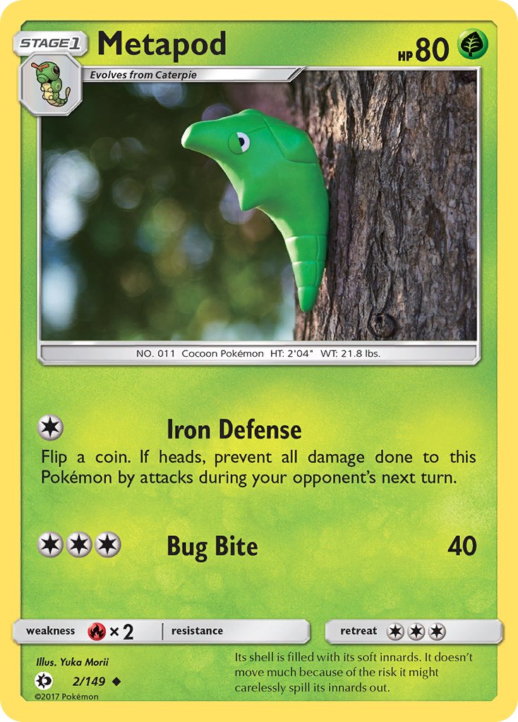 Metapod - 002/149 (SM01) Uncommon - Near Mint
