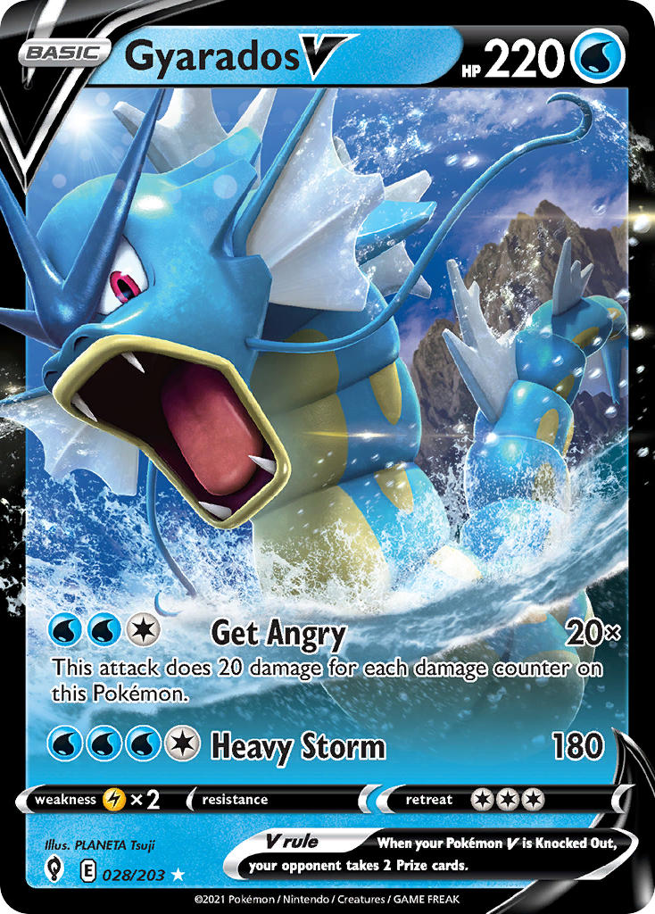 Gyarados V - 028/203 (SWSH07) Ultra Rare - Near Mint Holofoil