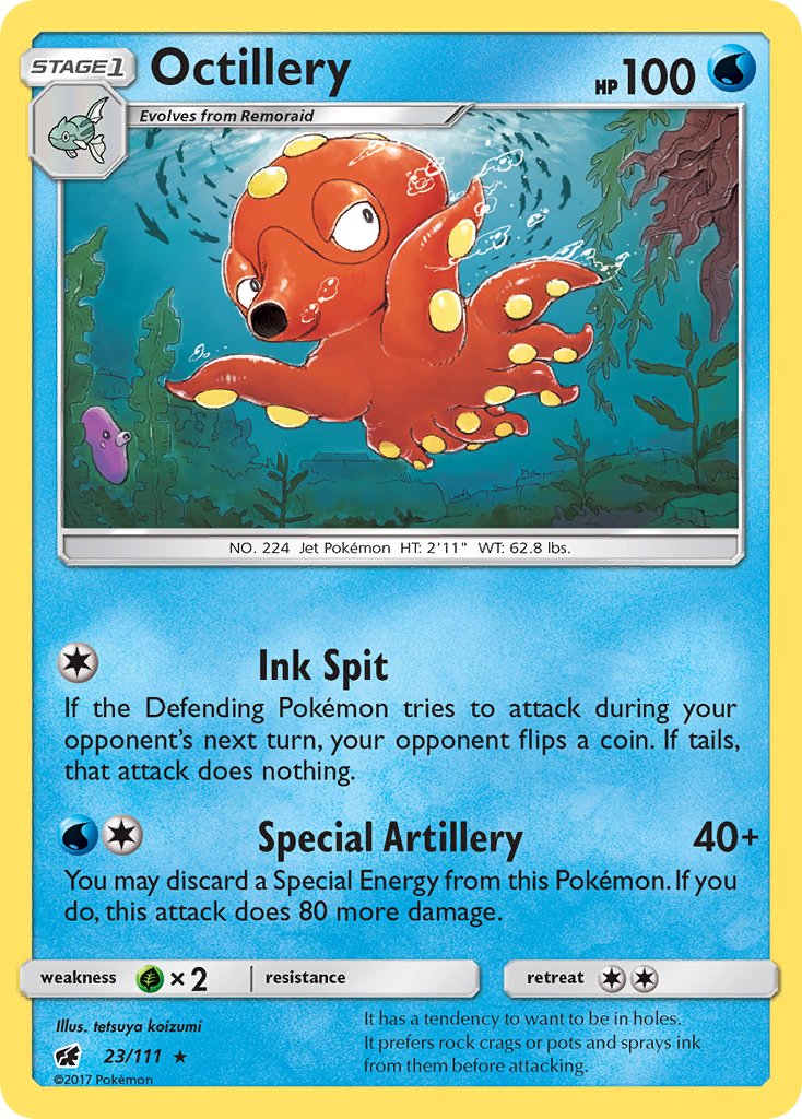 Octillery - 023/111 (CIN) Rare - Near Mint