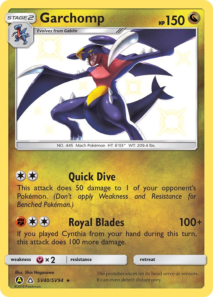Garchomp - SV40/SV94 (HIF:SV) Shiny Holo Rare - Near Mint Holofoil