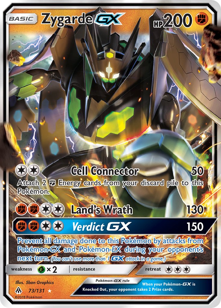 Zygarde GX - 073/131 (FLI) Ultra Rare - Near Mint Holofoil