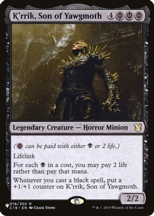 K'rrik, Son of Yawgmoth (C19-R-LIST)