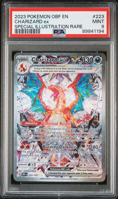 Charizard ex - 223/197 (OBF) Special Illustration Rare - Near Mint Holofoil (Graded - PSA 9)