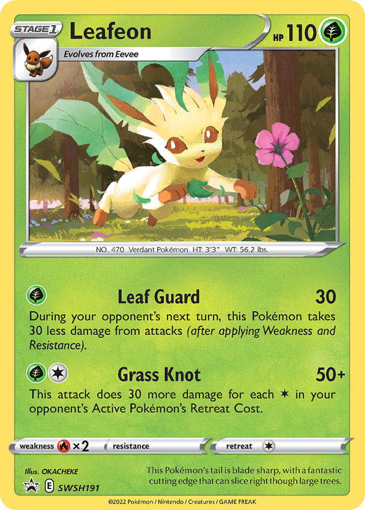 Leafeon - SWSH191 (SWSH:PR) Promo - Near Mint Holofoil