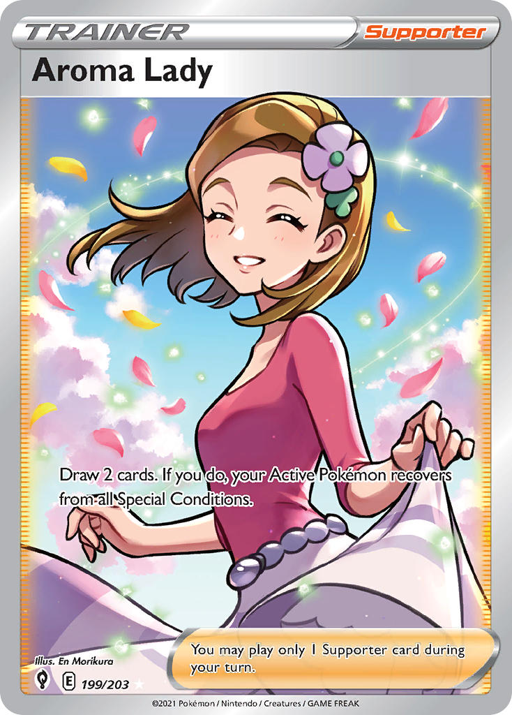 Aroma Lady (Full Art) - 199/203 (SWSH07) Ultra Rare - Near Mint Holofoil