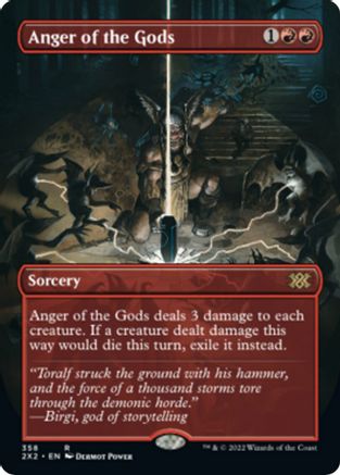 Anger of the Gods [#358 Alternate-Art Borderless] (2X2-R-FOIL)