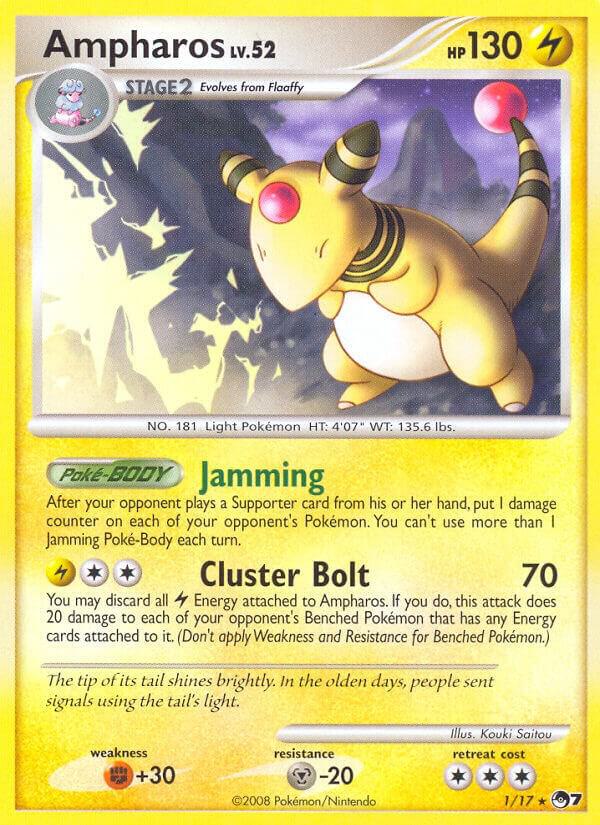 Ampharos (001/017) Holofoil  - POP Series 7 (POP) Light Played