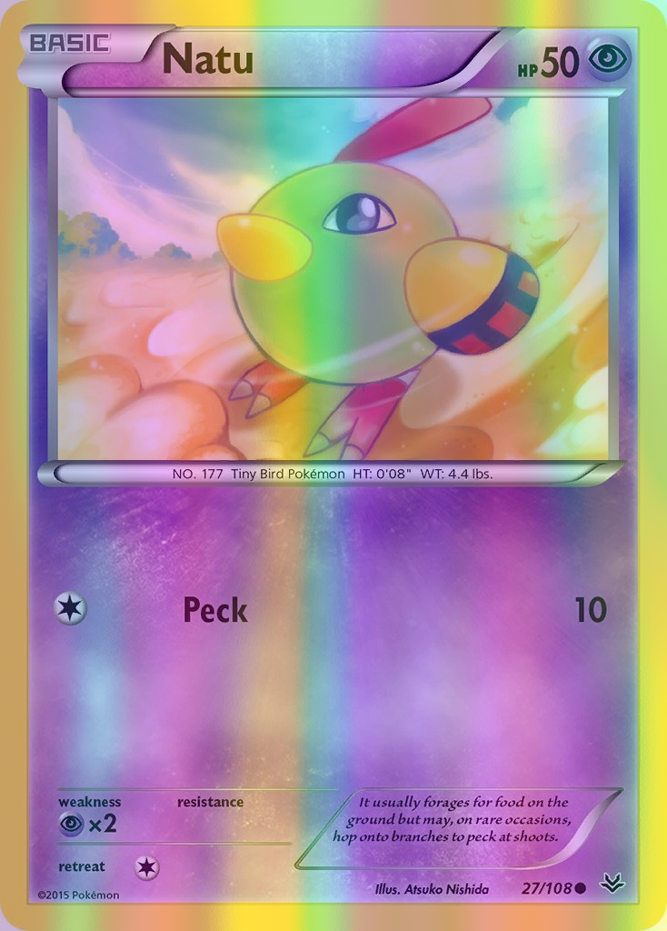 Natu - 027/108 (ROS) Common - Near Mint Reverse Holofoil