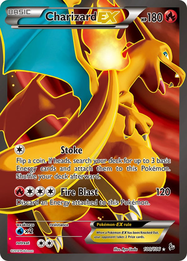 Charizard EX (Full Art) - 100/106 (FLF) Ultra Rare - Near Mint Holofoil