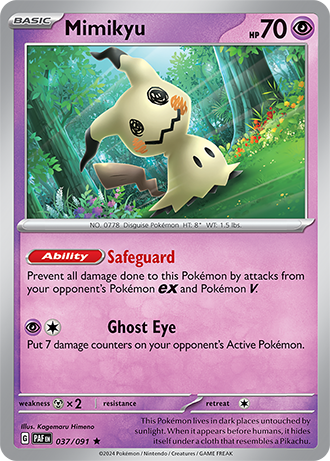 Mimikyu - 037/091 (PAF) Rare - Near Mint