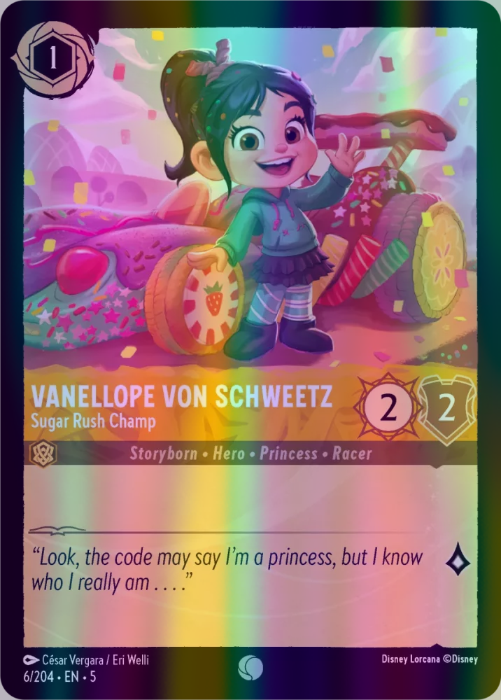 Vanellope von Schweetz - Sugar Rush Champ (Shimmering Skies 006/204) Common - Near Mint Cold Foil