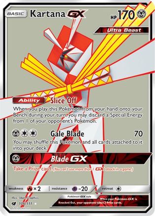 Kartana GX (Full Art) - 106/111 (CIN) Ultra Rare - Near Mint Holofoil