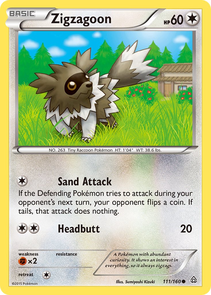 Zigzagoon - 111/160 (PRC) Common - Near Mint