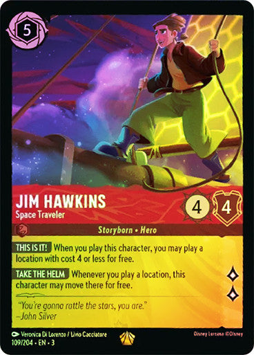 Jim Hawkins - Space Traveler (Into the Inklands 109/204) Legendary - Near Mint Cold Foil