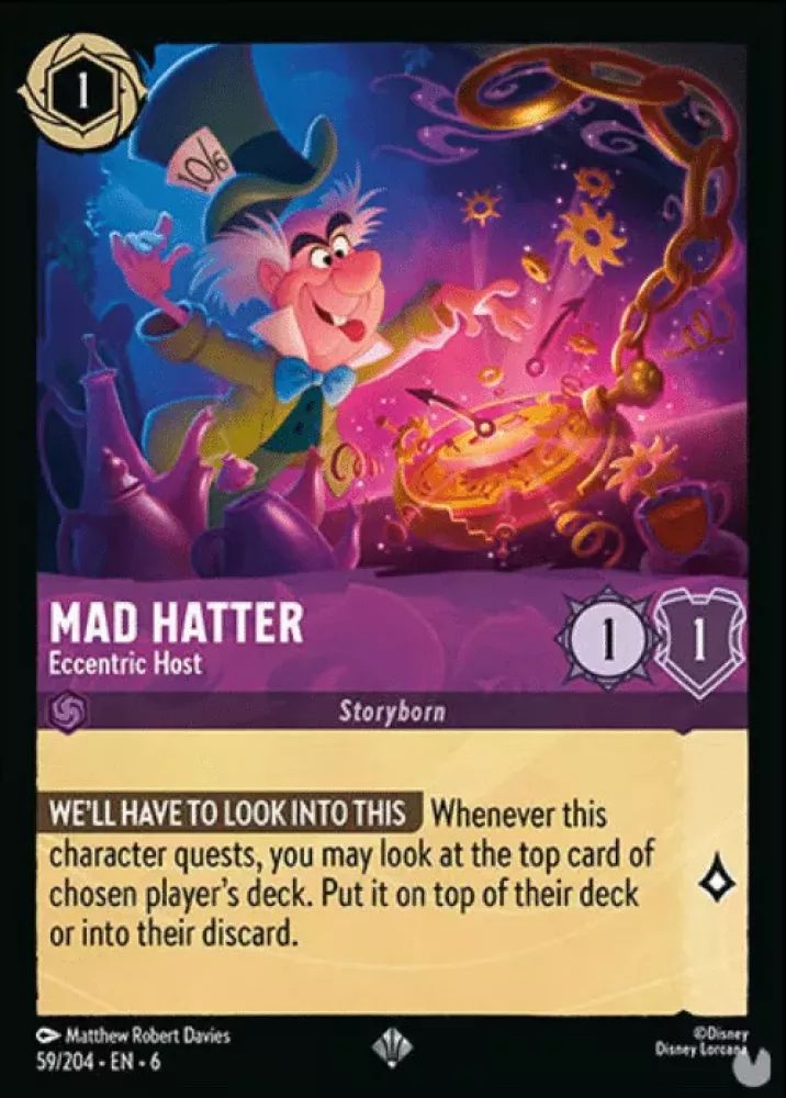 Mad Hatter - Eccentric Host (Azurite Sea 059/204) Super Rare - Near Mint