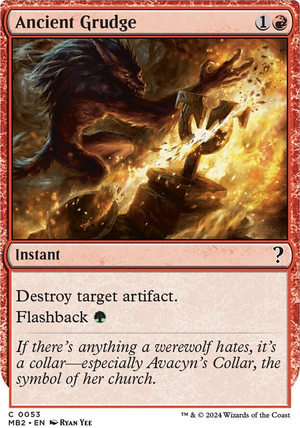 Ancient Grudge [#0053 White-Border] (MB2-C)