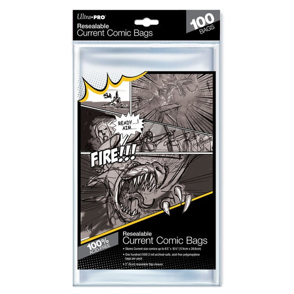 Ultra-PRO: Resealable Comic Bags - Current Size (100)