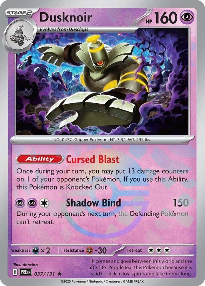 Dusknoir (Poke Ball Pattern) - 037/131 (PRE) Rare - Near Mint Holofoil