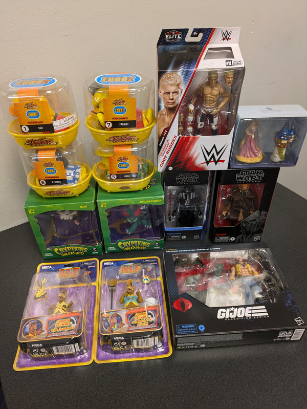 Helene Charity Raffle: Toy Lot - Disney, Cryptkins, Tubbz Ducks, WWE, Star Wars, GI Joe, Alf ($250 Value)