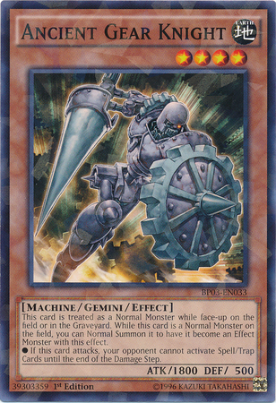 Ancient Gear Knight (Shatterfoil) (BP03-EN033) Shatterfoil Rare - Near Mint 1st Edition