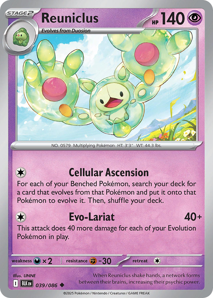 Reuniclus (Master Ball Pattern) - 039/086 (BLK) Uncommon