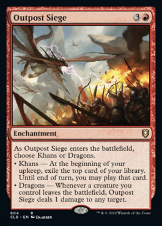 Outpost Siege [#804 Commander Decks] (CLB-R)