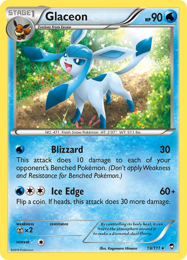 Glaceon - 019/111 (FFI) Rare - Near Mint