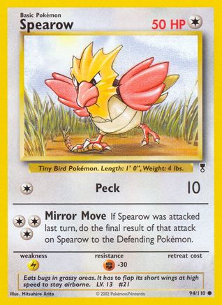 Spearow - 094/110 (LC) Common - Light Play Reverse Holofoil