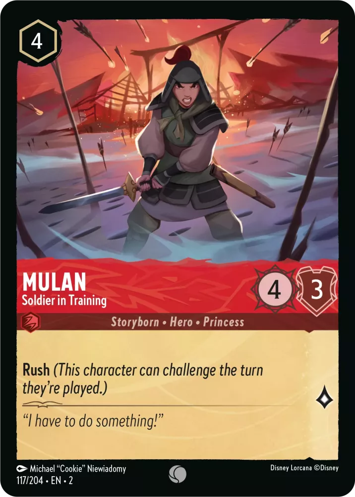 Mulan - Soldier in Training (Rise of the Floodborn 117/204) Common - Near Mint