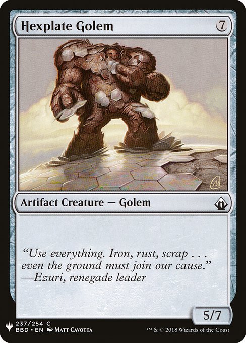 Hexplate Golem [Mystery Booster #1594] (BBD-C)