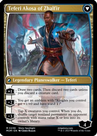 Invasion of New Phyrexia // Teferi Akosa of Zhalfir [#0239] (MOM-M-FOIL)
