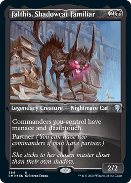 Falthis, Shadowcat Familiar [#564 Etched Foil] (CMR-U)