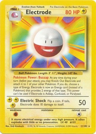 Electrode - 021/102 (BS) Rare - Near Mint