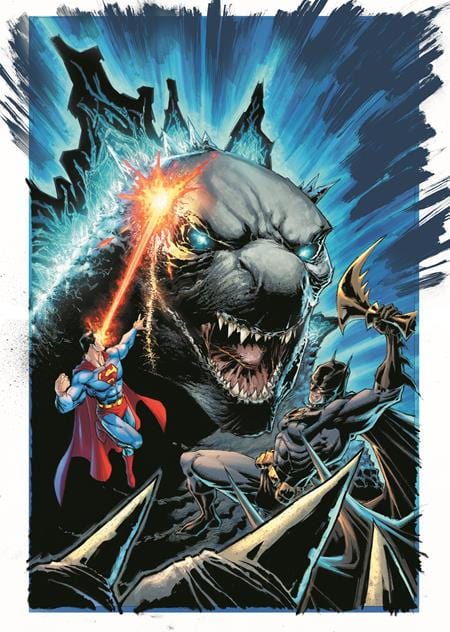 JUSTICE LEAGUE VS GODZILLA VS KONG #4 (OF 7) CVR C WHILCE PORTACIO GODZILLA CARD STOCK VAR