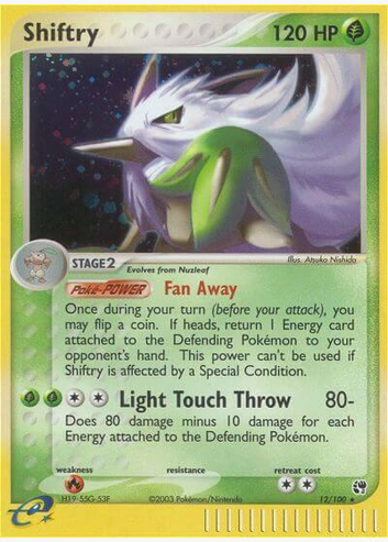 Shiftry - 12/100 (SS) Holo Rare - Damaged Holofoil
